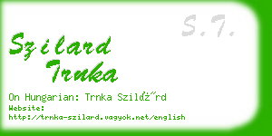 szilard trnka business card